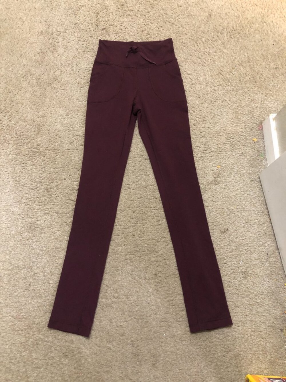 Lululemon Align Pants With Pockets in a dark burgundy color. Size 4 - Picture 6 of 6